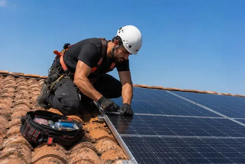 Maintenance et monitoring de panneaux solaires à Crossac